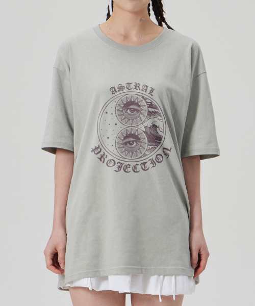 ASTRAL PROJECTION（アストラルプロジェクション）の「[ミスティックアイ]コットンルーズフィット半袖Tシャツ_ダスティミント（Tシャツ/カットソー・メンズ・その他・MEDIUM/LARGE/X-LARGE/XX-LARGE）」の3枚目の写真