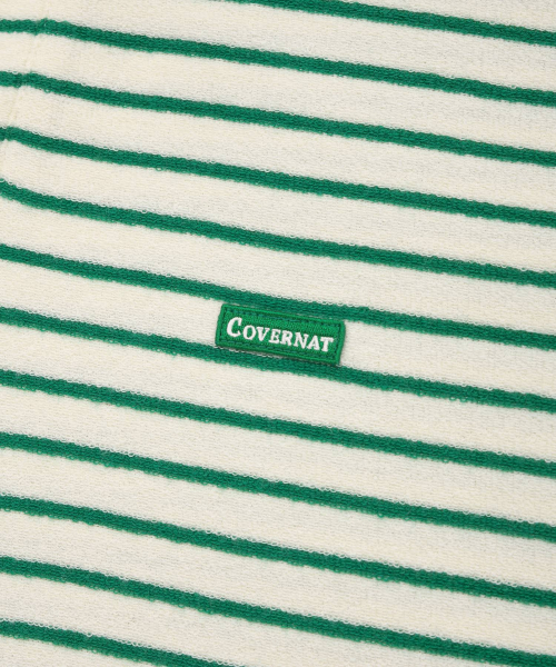 COVERNAT(カバーナット)の「テリーストライプオープンカラーTシャツグリーン(ポロシャツ・レディース・その他・MEDIUM/SMALL/X-LARGE/LARGE)」の4枚目の写真