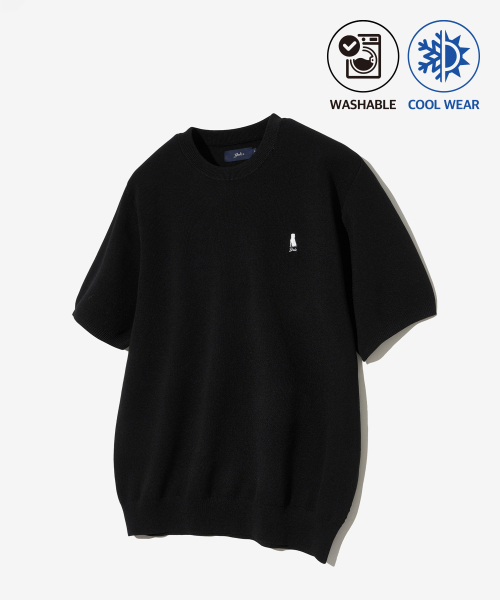 YALE(イェール)の「コンフォートクールラウンド半袖ニットブラック(Tシャツ/カットソー・レディース・その他・MEDIUM/SMALL/X-LARGE/LARGE)」の2枚目の写真