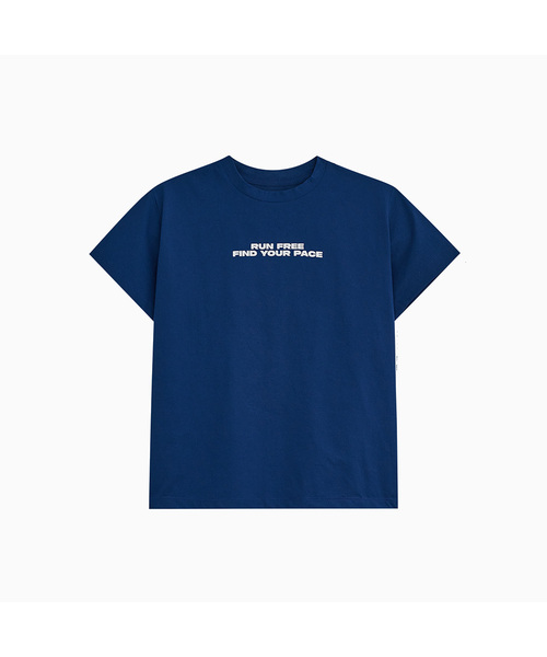 MENASOO(ミナス)の「VENODE Runfree Crop Tshirts_Blue (Crop Fit)(Tシャツ/カットソー・レディース・ブルー・1/2)」の1枚目の写真