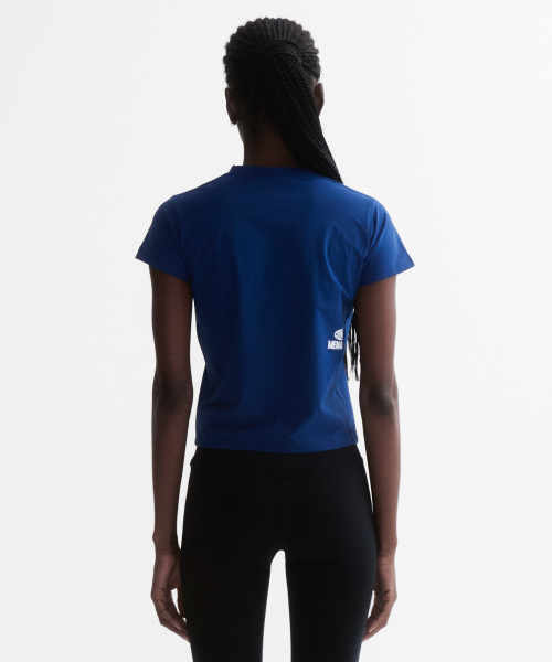 MENASOO(ミナス)の「VENODE Runfree Crop Tshirts_Blue (Crop Fit)(Tシャツ/カットソー・レディース・ブルー・1/2)」の5枚目の写真