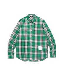 LMN3011（エルエムエヌ3011）の「オーバーフィットプラッドチェックシャツ - グリーン+ピンク（シャツ/ブラウス）」