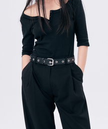 HALOMINIUM（ハロミニウムー）の「アイレットレザーベルト / ブラック（ベルト）」