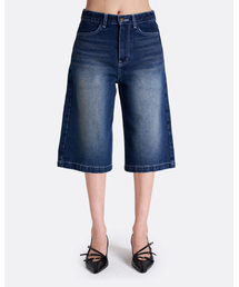 SIO（シオ）の「ウォッシュドハーフデニムパンツ[ブルー]（デニムパンツ）」