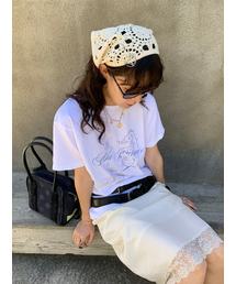 Majournee（マジョネ）の「SEA HORSE GRAPHIC T-SHIRT_WHITE（Tシャツ/カットソー）」