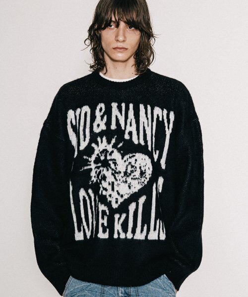 VASTIC(バスティック)の「ラブキルズブラシニット_ブラック(ニット/セーター・メンズ・その他・LARGE/MEDIUM/X-LARGE)」の1枚目の写真