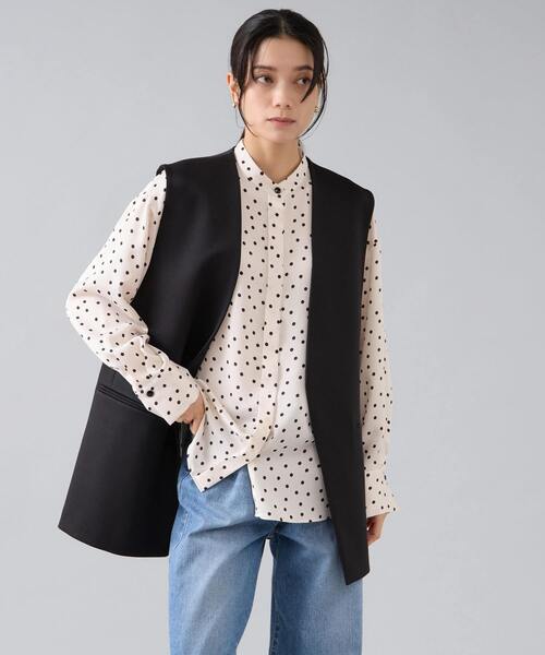 Liesse（リエス）の「ボウタイブラウス（シャツ/ブラウス・レディース・ホワイト/ブラック・FREE）」の11枚目の写真