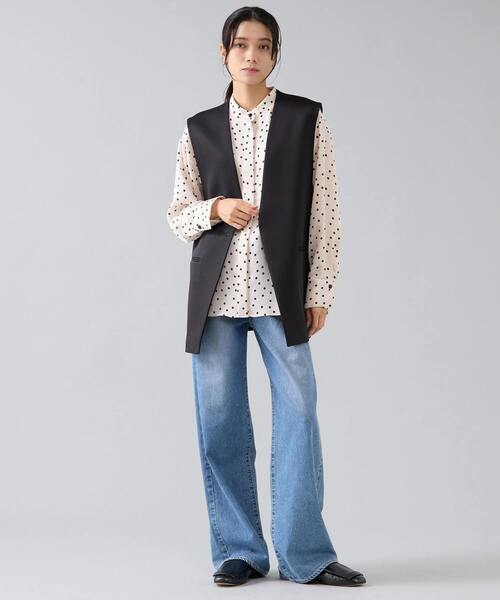 Liesse（リエス）の「ボウタイブラウス（シャツ/ブラウス・レディース・ホワイト/ブラック・FREE）」の13枚目の写真