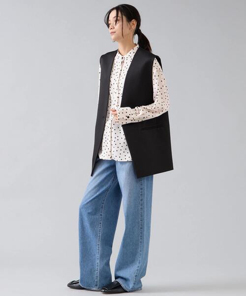 Liesse（リエス）の「ボウタイブラウス（シャツ/ブラウス・レディース・ホワイト/ブラック・FREE）」の14枚目の写真