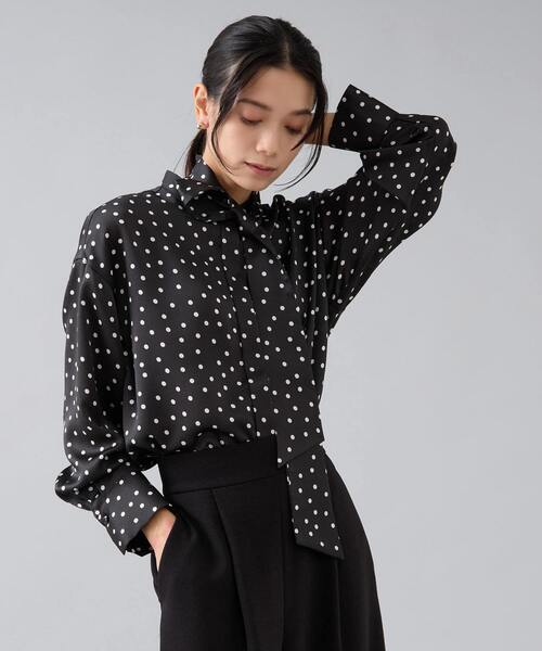 Liesse（リエス）の「ボウタイブラウス（シャツ/ブラウス・レディース・ホワイト/ブラック・FREE）」の20枚目の写真