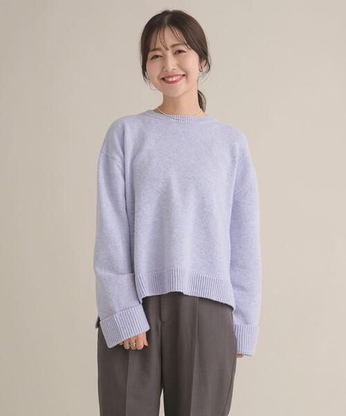 アーバンリサーチ ドアーズ（URBAN RESEARCH DOORS）/『スタッフ企画』ターンバック袖ショート丈ニット セール】『スタッフ企画』ターンバック袖ショート丈ニット（ニット