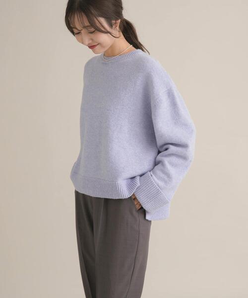 セール】『スタッフ企画』ターンバック袖ショート丈ニット（ニット