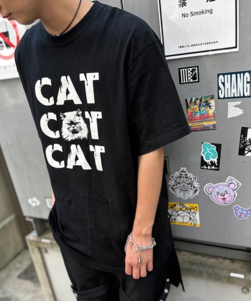 MILKBOY(ミルクボーイ)の「CAT CAT CAT Tシャツ(Tシャツ/カットソー・レディース・C/B/A・M/L)」の3枚目の写真