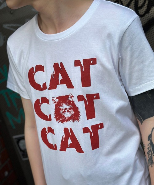 MILKBOY(ミルクボーイ)の「CAT CAT CAT Tシャツ(Tシャツ/カットソー・レディース・C/B/A・M/L)」の12枚目の写真