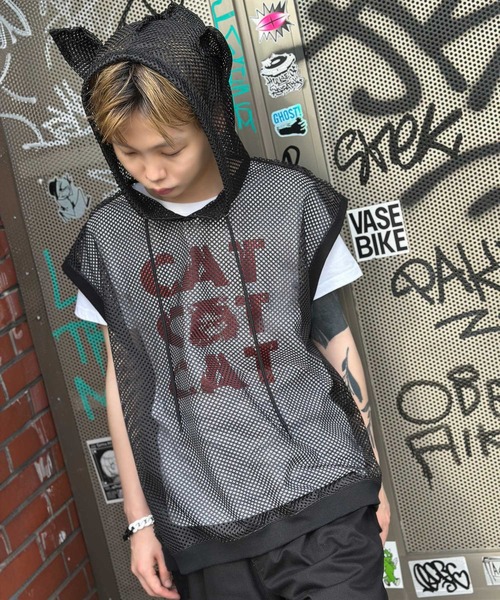 MILKBOY(ミルクボーイ)の「CAT CAT CAT Tシャツ(Tシャツ/カットソー・レディース・C/B/A・M/L)」の13枚目の写真