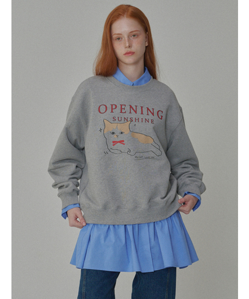 OPENING SUNSHINE(オープニングサンシャイン)の「アギコヤンイ スウェットシャツ メランジグレー(スウェット・レディース・その他・FREE)」の2枚目の写真