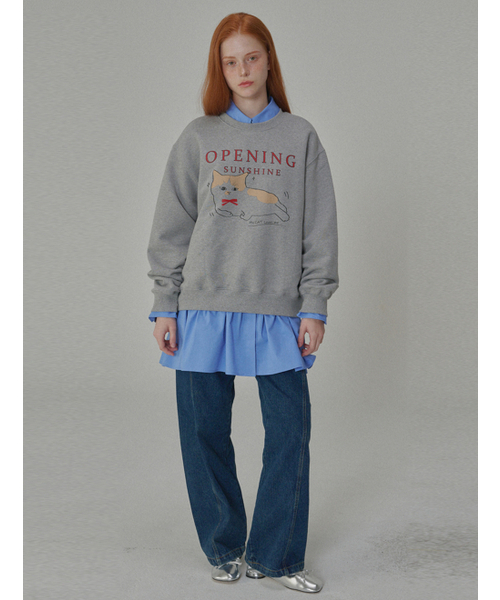 OPENING SUNSHINE(オープニングサンシャイン)の「アギコヤンイ スウェットシャツ メランジグレー(スウェット・レディース・その他・FREE)」の3枚目の写真