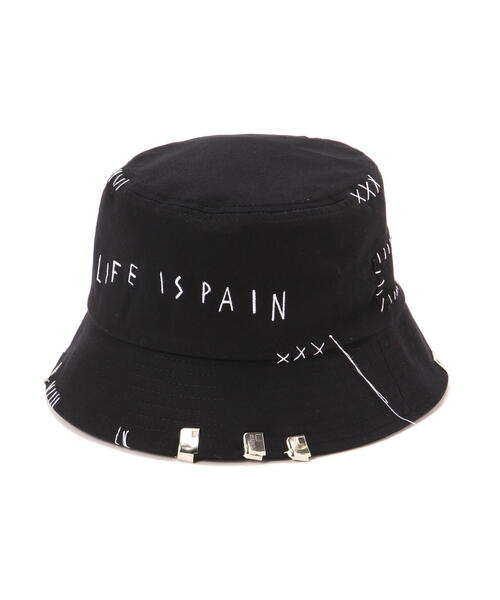 AZS TOKYO(アザストーキョー)の「AZS TOKYO/アザストウキョウ/”LIFE IS PAIN”HAT(ハット・メンズ・ブラック・F)」の1枚目の写真