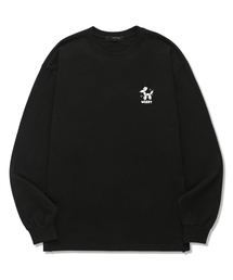 WISSY（ウィッシー）の「ミニパピーロゴ 長袖Tシャツ (WLS008) ブラック（Tシャツ/カットソー）」