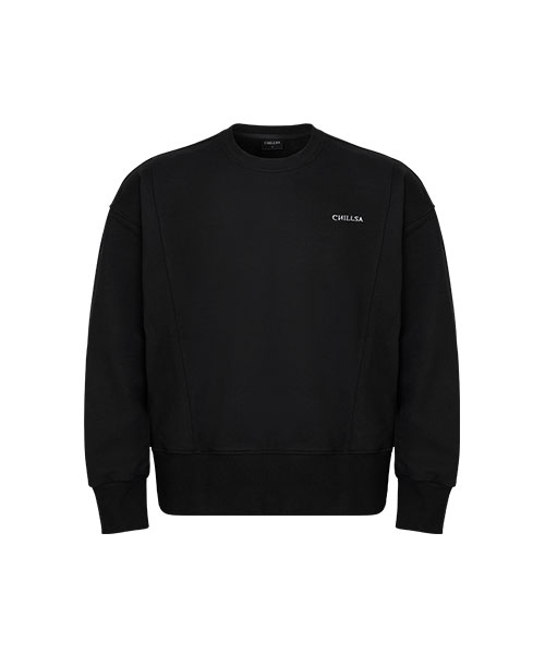 CHILLSA(チルサ)の「4-season Crop Sweatshirts_Black(スウェット・レディース・ブラック・1/2)」の2枚目の写真