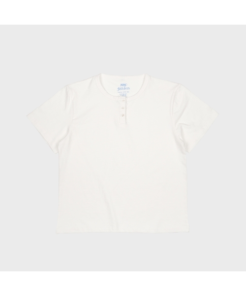 MMOGARDEN(エメモガーデン)の「(w) henley neck tee (3colors)(Tシャツ/カットソー・レディース・ダークブラウン/Off White/チャコール・FREE)」の2枚目の写真