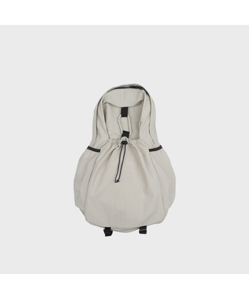 MMOGARDEN(エメモガーデン)の「mmo backpack 085 nylon slub (6colors)(バックパック/リュック・レディース・ネイビー/アイボリー/ブラック/カーキ/グレイッシュベージュ/Beige・FREE)」の3枚目の写真