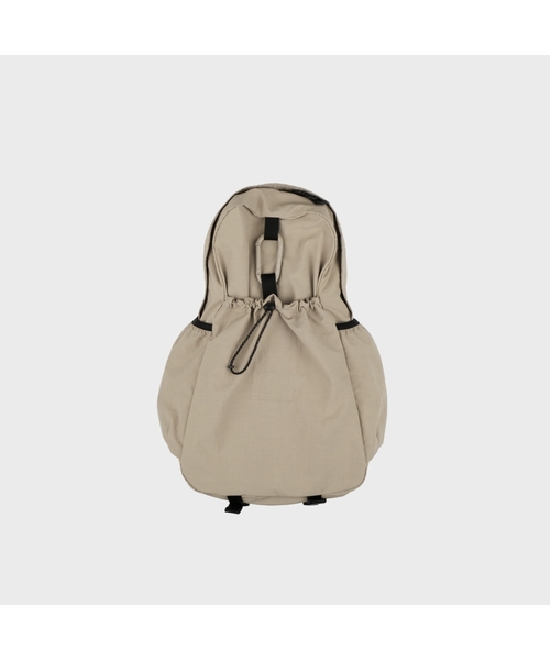 MMOGARDEN(エメモガーデン)の「mmo backpack 085 nylon slub (6colors)(バックパック/リュック・レディース・ネイビー/アイボリー/ブラック/カーキ/グレイッシュベージュ/Beige・FREE)」の4枚目の写真