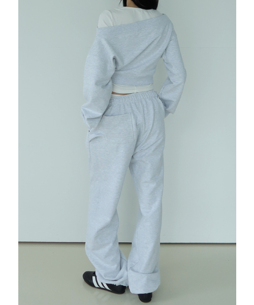 MINA SONG（ミナソン）の「BASIC SWEAT PANTS - MELANGE GREY（スウェットパンツ・レディース・その他・FREE）」の4枚目の写真