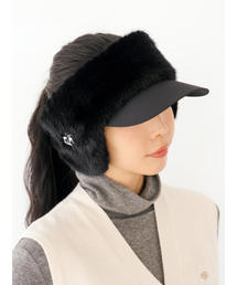 NITINA（ニティナ）の「Mink Fur Earmuffs II BK（キャップ）」