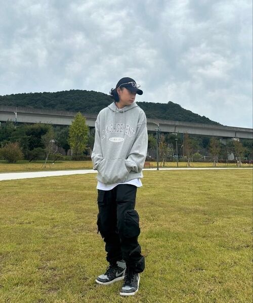 LENGAGEMENT（ランガージュマン）の「アーチロゴアプリケフードパーカー[ネイビー]（パーカー・レディース・その他・MEDIUM/LARGE/X-LARGE）」の13枚目の写真