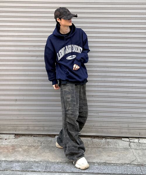 LENGAGEMENT（ランガージュマン）の「アーチロゴアプリケフードパーカー[ネイビー]（パーカー・レディース・その他・MEDIUM/LARGE/X-LARGE）」の10枚目の写真