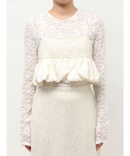 Ungrid（アングリッド）の「スパンコールバルーンビスチェ（キャミソール・レディース・オフホワイト/ブラック・FREE）」の12枚目の写真