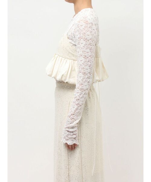 Ungrid（アングリッド）の「スパンコールバルーンビスチェ（キャミソール・レディース・オフホワイト/ブラック・FREE）」の13枚目の写真