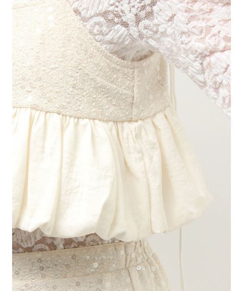 Ungrid（アングリッド）の「スパンコールバルーンビスチェ（キャミソール・レディース・オフホワイト/ブラック・FREE）」の17枚目の写真