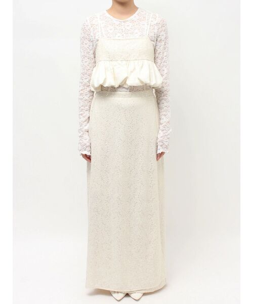 Ungrid（アングリッド）の「スパンコールバルーンビスチェ（キャミソール・レディース・オフホワイト/ブラック・FREE）」の19枚目の写真