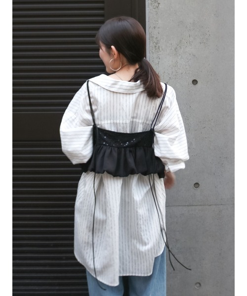 Ungrid（アングリッド）の「スパンコールバルーンビスチェ（キャミソール・レディース・オフホワイト/ブラック・FREE）」の22枚目の写真