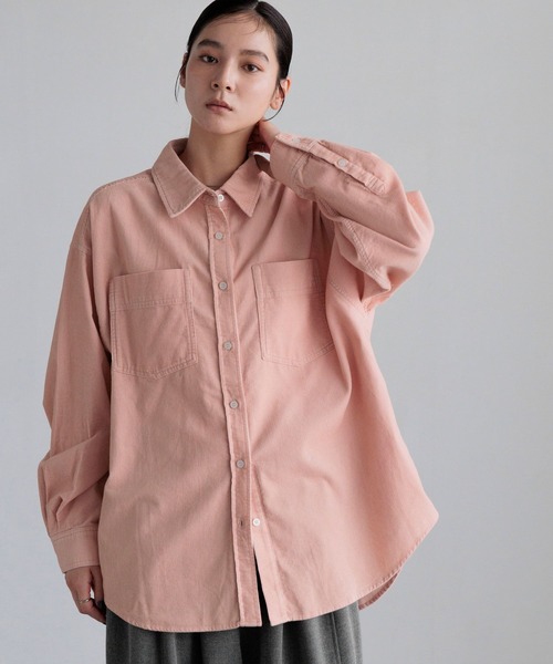 LOWRYS FARM(ローリーズファーム)の「アソートデニムBIGシャツ 606472(シャツ/ブラウス・レディース・ブルー/ピンク/ベージュ/ネイビー/ベージュ系その他2/ピンク系その他2/ブラウン系その他/ベージュ系その他3/ピンク系その他3/カーキ・FREE)」の10枚目の写真