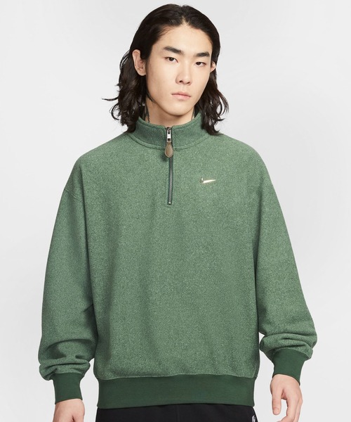 NIKE(ナイキ)の「NIKE AS M NK SSNL+ HW BB QZ TOP / ナイキ SSNL+ HW BB QZ L/S トップ GCE 【SP】(スウェット・メンズ・グリーン/ネイビー・S/M/L/XL/XXL)」の1枚目の写真