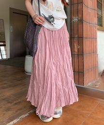 GLAMOROUS JANE（グラマラスジェーン）の「シワ加工ウエストゴムロングスカート（スカート）」