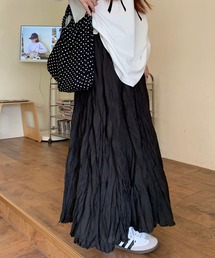 GLAMOROUS JANE（グラマラスジェーン）の「シワ加工ウエストゴムロングスカート（スカート）」