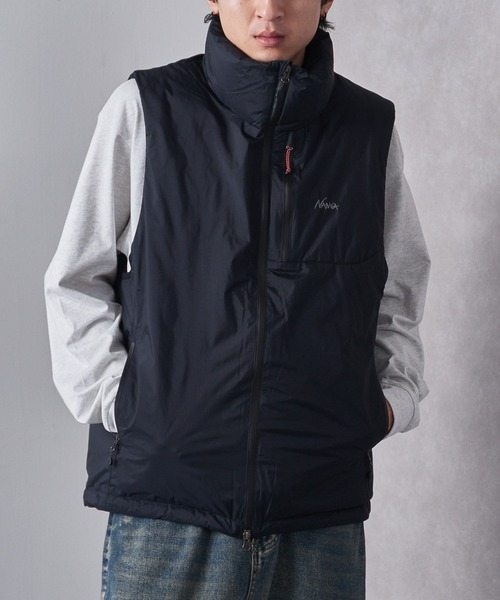 NANGA（ナンガ）の「【NANGA】AURORA TEX STAND COLLAR DOWN VEST（ダウンベスト・メンズ・ブラック・M）」の4枚目の写真