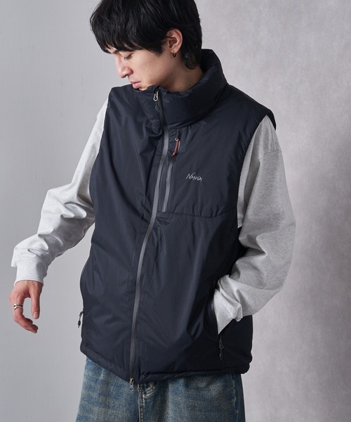 NANGA（ナンガ）の「【NANGA】AURORA TEX STAND COLLAR DOWN VEST（ダウンベスト・メンズ・ブラック・M）」の3枚目の写真