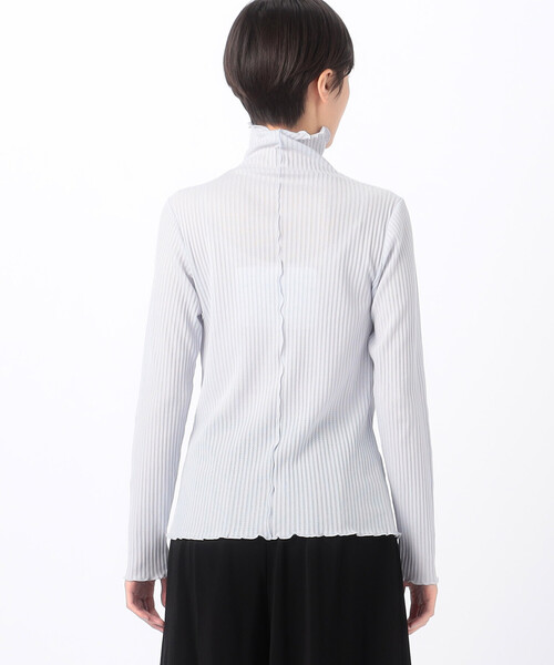 Gabardine K.T(ギャバジンケーティー)の「【前後2WAY】シアーストライプジャージー シアーストライプカットソー(Tシャツ/カットソー・レディース・ライトグレー/サックスブルー・11号/9号)」の16枚目の写真