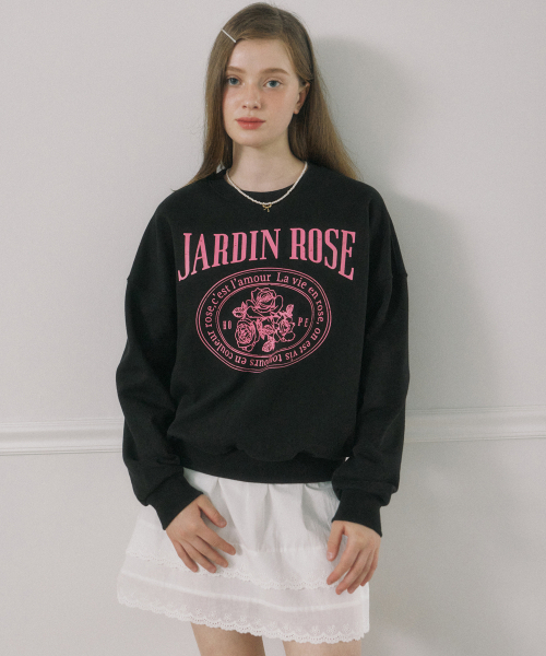 OURHOPE（アワーホープ）の「ジャデン ローズ スウェットシャツ - ブラック（スウェット・レディース・ブラック・1(S)/2(M)）」の3枚目の写真