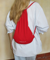 WITHOUT SUMMER（ウィズアウトサマ）の「ロゴジムバッグ_レッド（バックパック/リュック）」