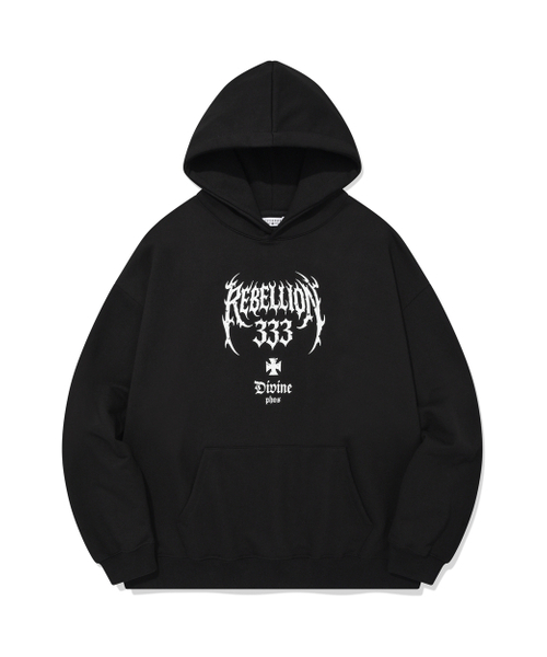 PHOS333(フォースサンサンサン)の「Rebellion 333 Hoodie/Black(パーカー・メンズ・その他・MEDIUM/LARGE)」の2枚目の写真