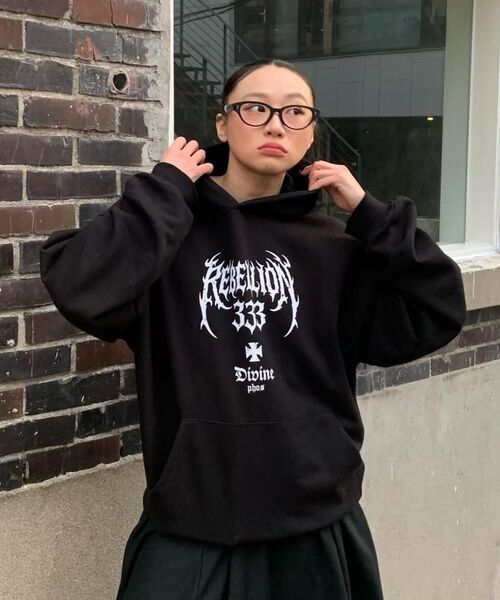 PHOS333(フォースサンサンサン)の「Rebellion 333 Hoodie/Black(パーカー・メンズ・その他・MEDIUM/LARGE)」の5枚目の写真