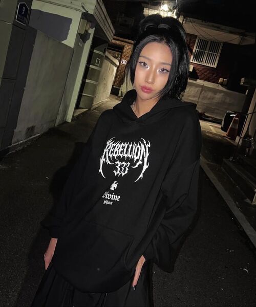 PHOS333(フォースサンサンサン)の「Rebellion 333 Hoodie/Black(パーカー・メンズ・その他・MEDIUM/LARGE)」の8枚目の写真