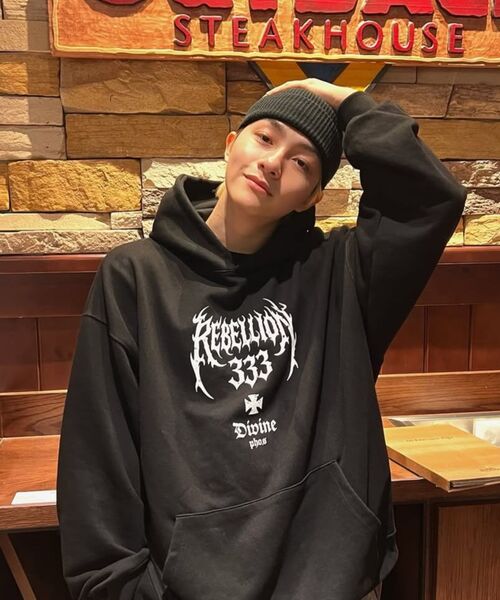 PHOS333(フォースサンサンサン)の「Rebellion 333 Hoodie/Black(パーカー・メンズ・その他・MEDIUM/LARGE)」の9枚目の写真
