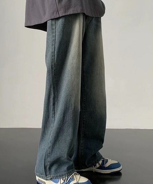 CELENA BEATS（セレナビーツ）の「ヴィンテージ ライク ワイド デニム パンツ（デニムパンツ・メンズ・インディゴブルー・L/M）」の9枚目の写真